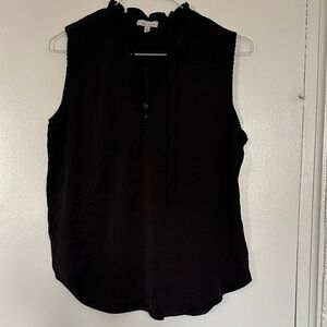 Sleeveless Tie-Neck Black Camisole